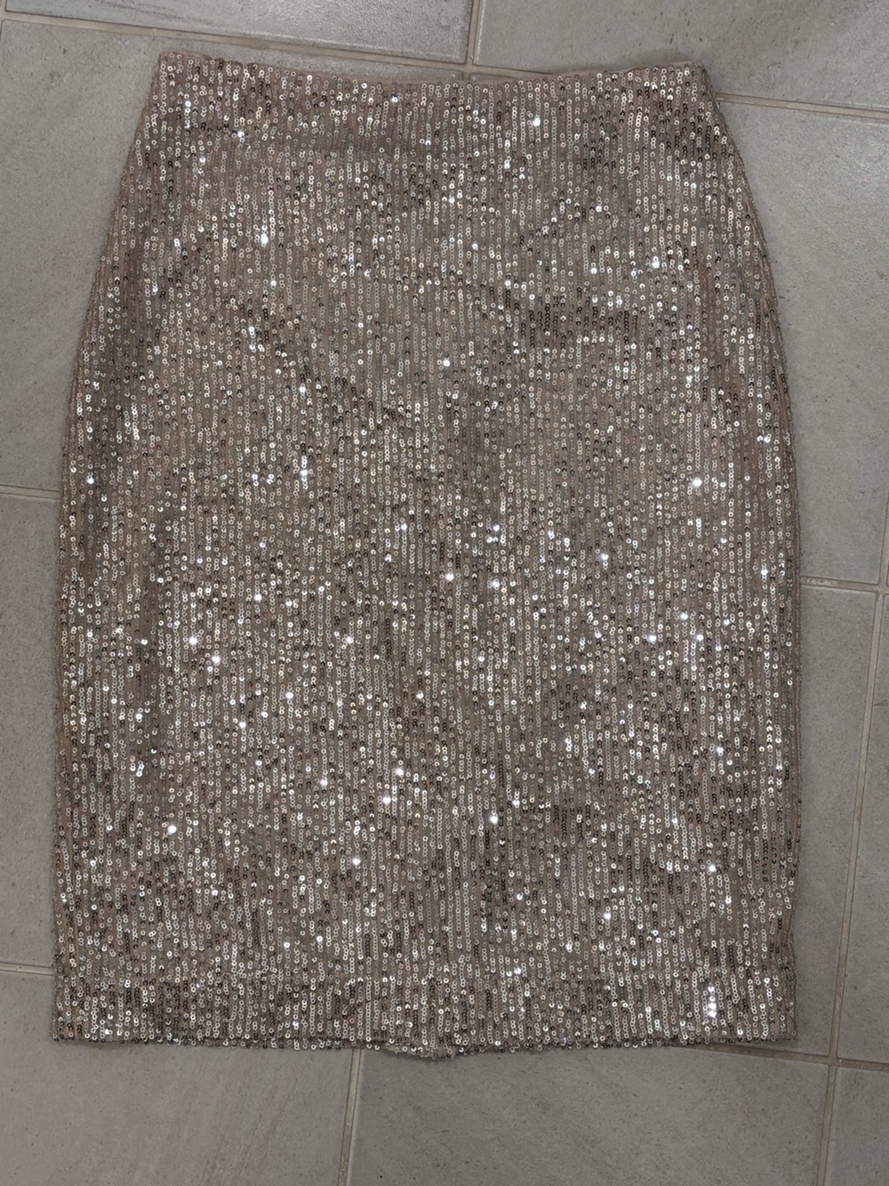 LOFT Sequined Champagne Skirt